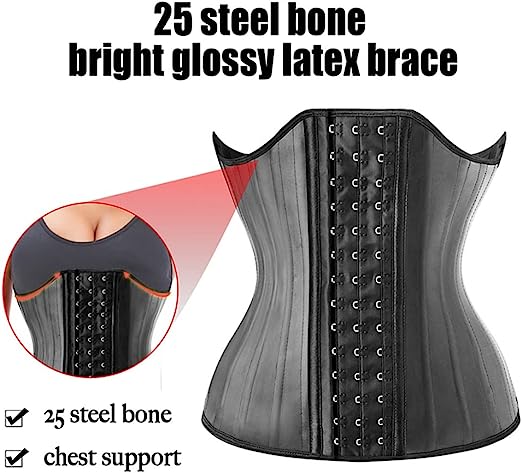 Plus Size Corset Shapewear Slimming Belly Women Body Shaper Modeling Strap Reductive Girdle 25 Steel Bones (Color : D, Size : 3X-Large)